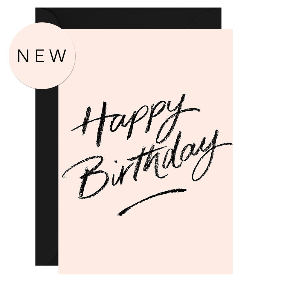 Happy birthday (blush) – Greeting Card